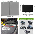 Kofferraumabdeckung Sonnenschutz,180×150cm Heckklappe Flügeltür Kofferraumabdeckung,Auto Heckklappe Moskitonetz,Sonnenschutz Gardinen Vorhang,für Dach Caravan Camper Van Camping