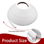 RV-Regenrinnen, 10 Meter lang, Gummi-Tropfleiste, PVC-Regenstreifen, J-förmige Dachregenumleitung, selbstabdichtendes Klebeband, geeignet für Autotüren Wohnwagen (weiß)