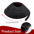 RV-Regenrinnen, 10 Meter lang, Gummi-Tropfleiste, PVC-Regenstreifen, J-förmige Dachregenumleitung, selbstabdichtendes Klebeband, geeignet für Autotüren Wohnwagen (schwarz)