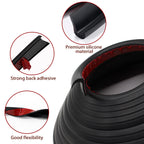 RV-Regenrinnen, 10 Meter lang, Gummi-Tropfleiste, PVC-Regenstreifen, J-förmige Dachregenumleitung, selbstabdichtendes Klebeband, geeignet für Autotüren Wohnwagen (schwarz)