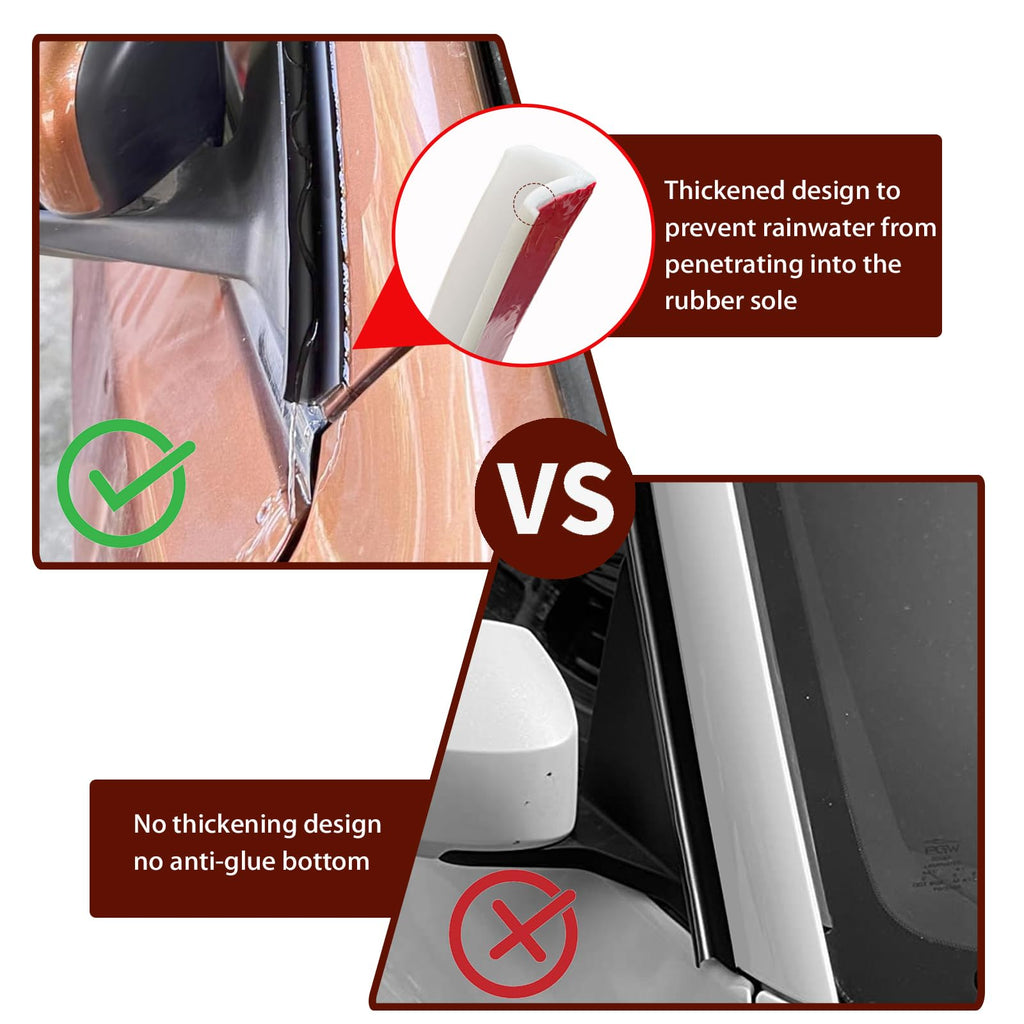 RV-Regenrinnen, 10 Meter lang, Gummi-Tropfleiste, PVC-Regenstreifen, J-förmige Dachregenumleitung, selbstabdichtendes Klebeband, geeignet für Autotüren Wohnwagen (weiß)