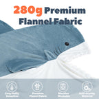 QUSLLIS Shark Blanket - Coperta squalo - in morbidissima e accogliente flanella con cappuccio, tuta squalo, coperta squalo con cappuccio, sacco a pelo squalo indossabile per adulti e bambini XL